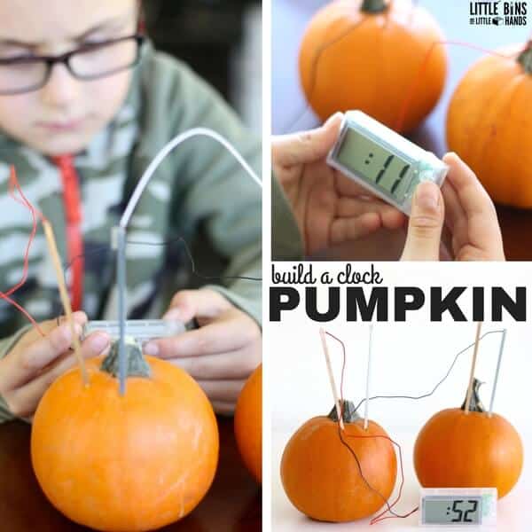 Halloween pumpkin clock